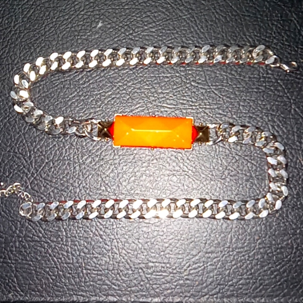 Silver choker necklace